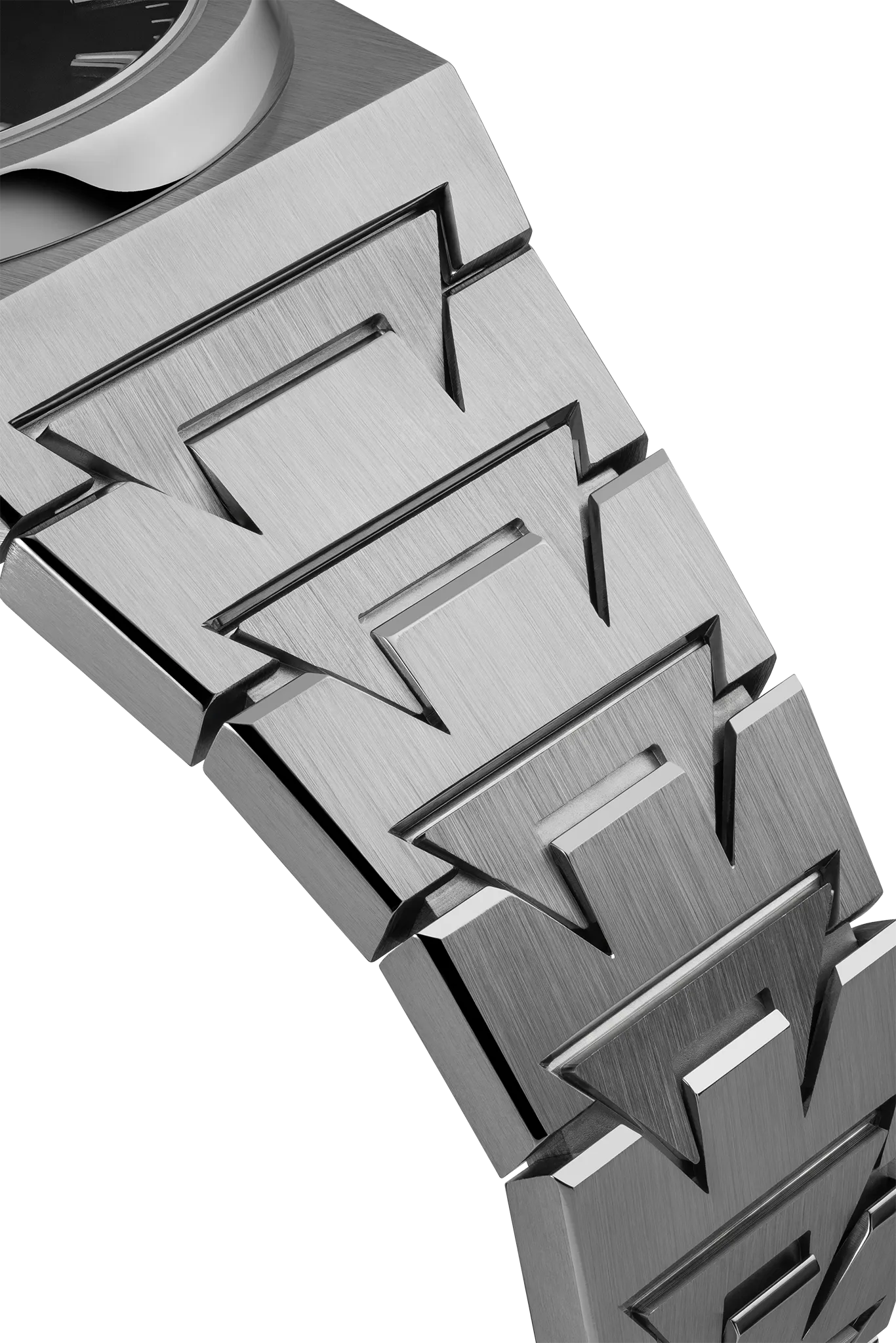 Bracelet acier de la montre SIFI BEAUVOIS Great White, maillons en gros plan